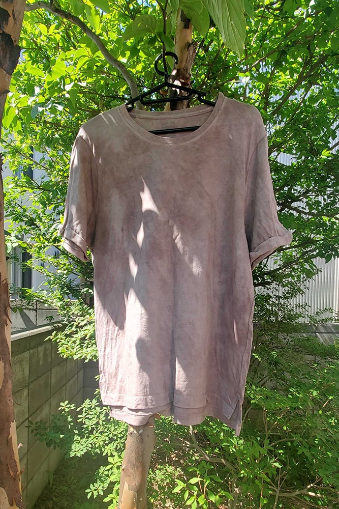 乾かした後のTシャツ