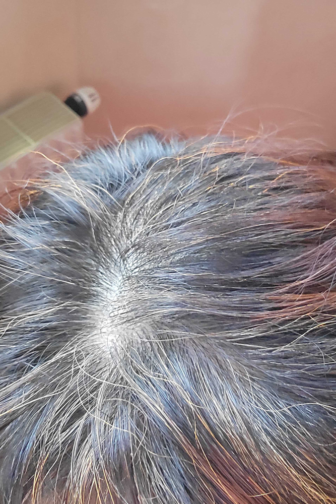 ヘナ染前の髪の毛